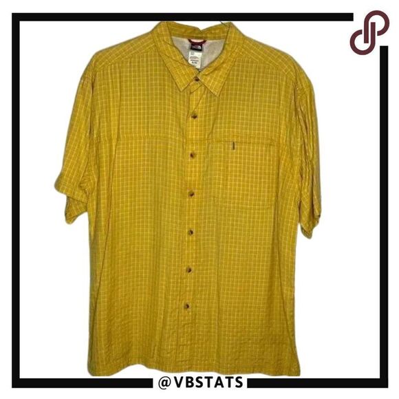 XL North Face Yellow-Gold SS Shirt - Picture 1 of 4